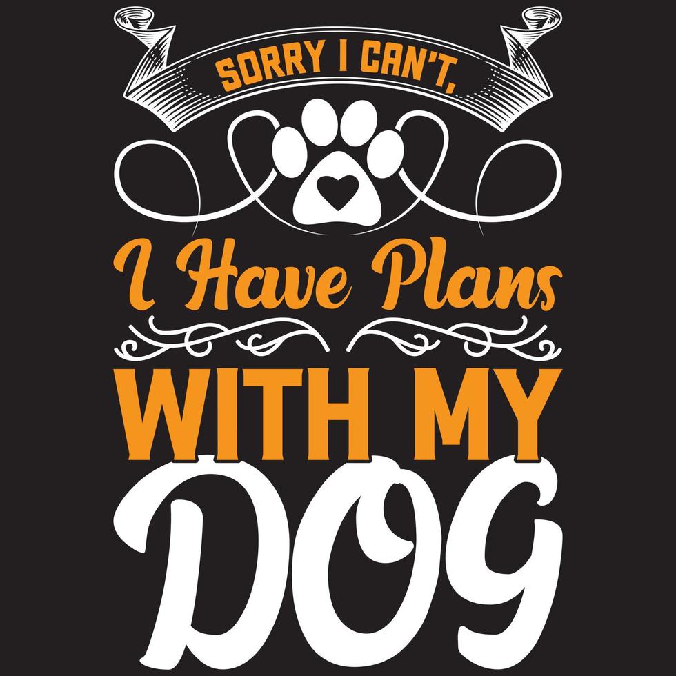 mi dispiace non posso avere piani con il mio cane vettore