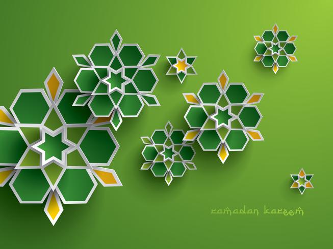 Grafica cartacea dell&#39;arte geometrica islamica vettore