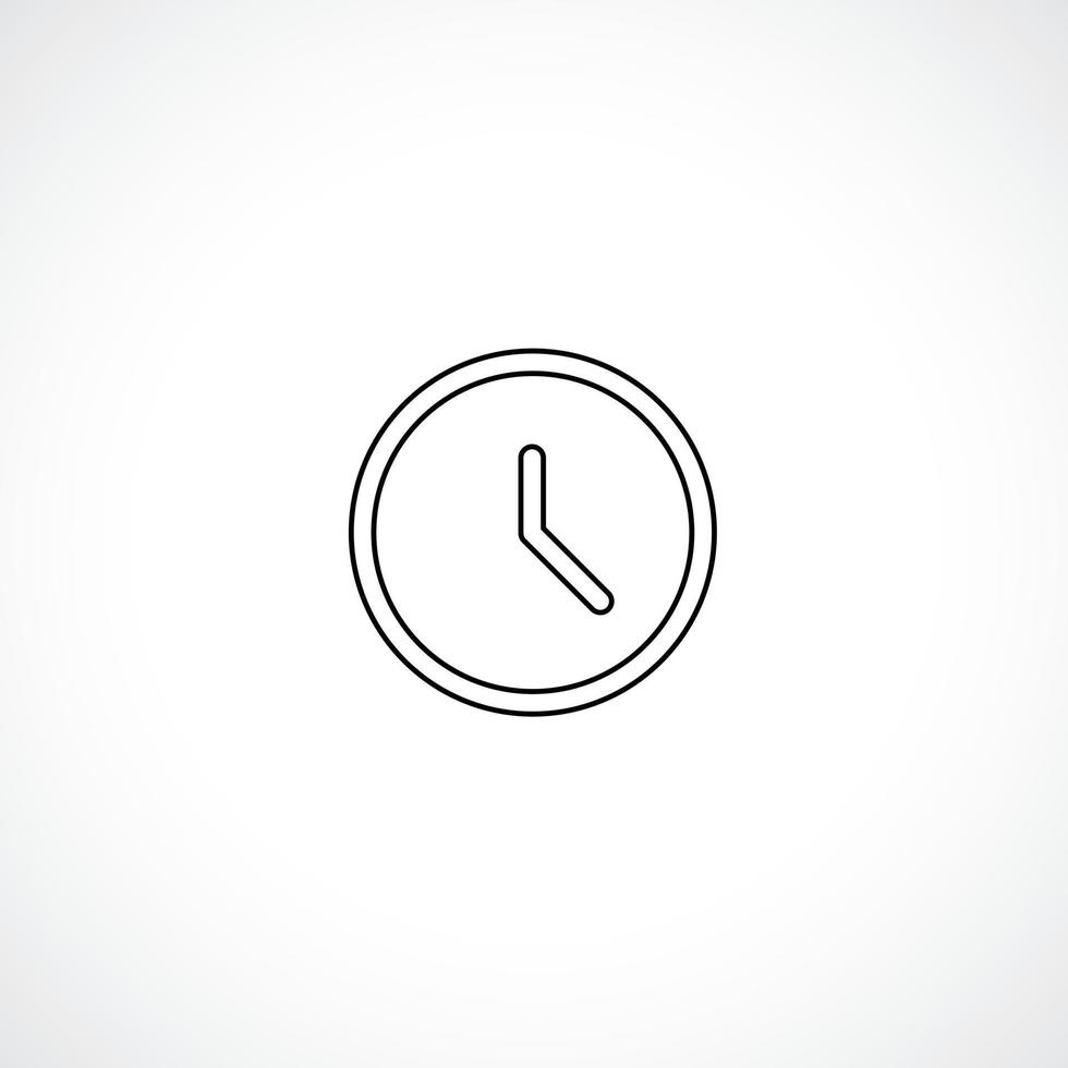 icona dell'orologio. stile piatto simbolo del tempo vettore