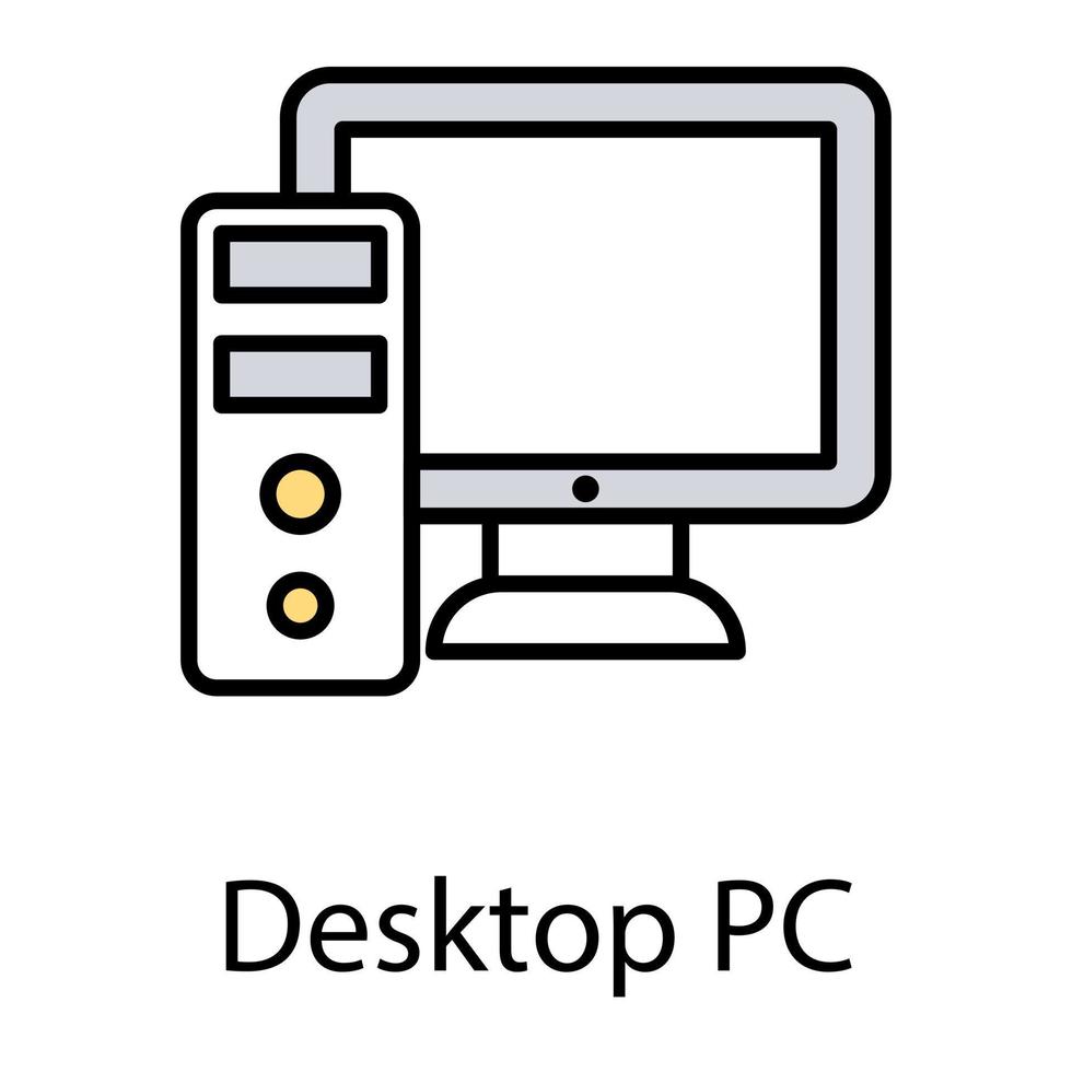 concetti di PC desktop vettore