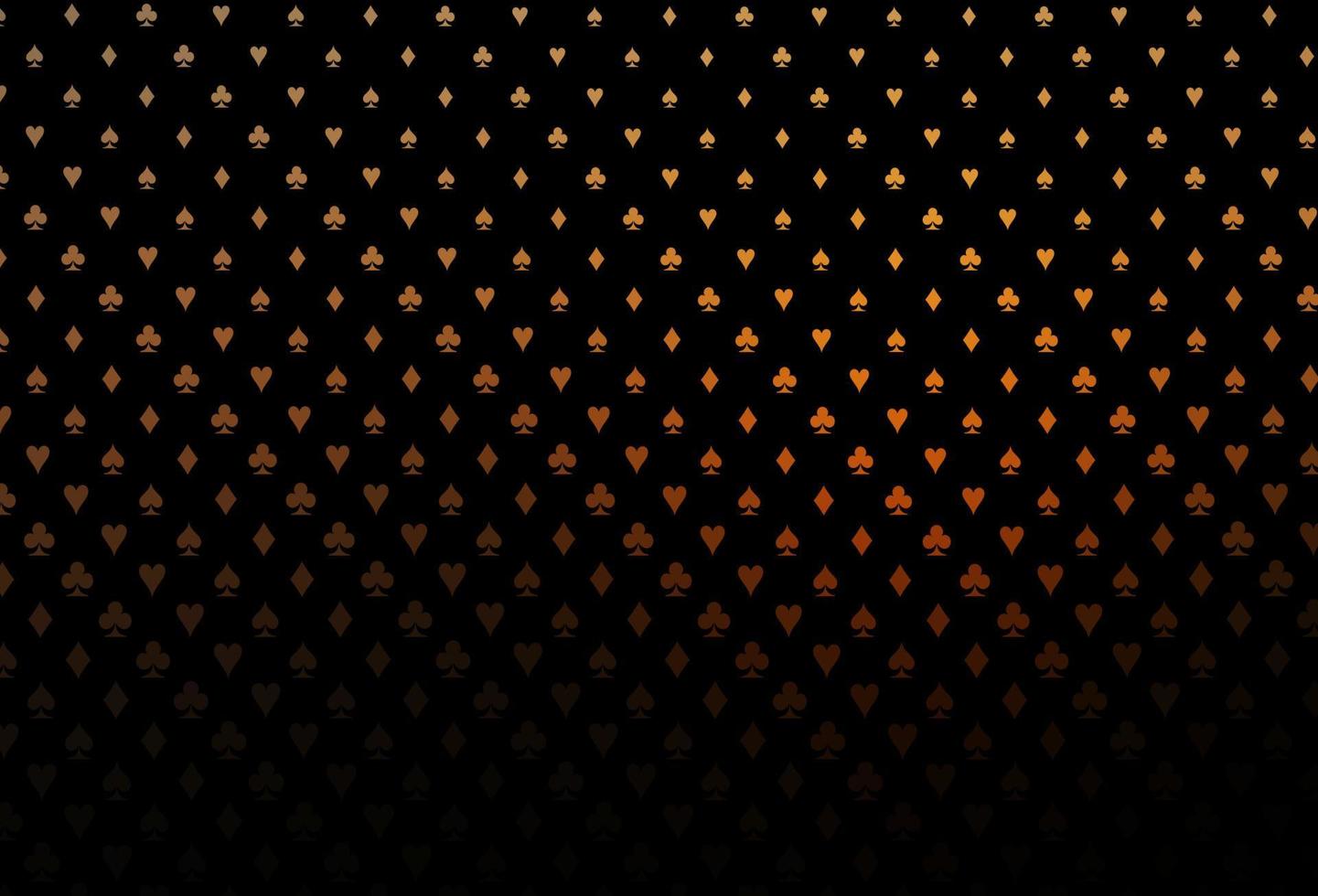 modello vettoriale arancione scuro con il simbolo delle carte.