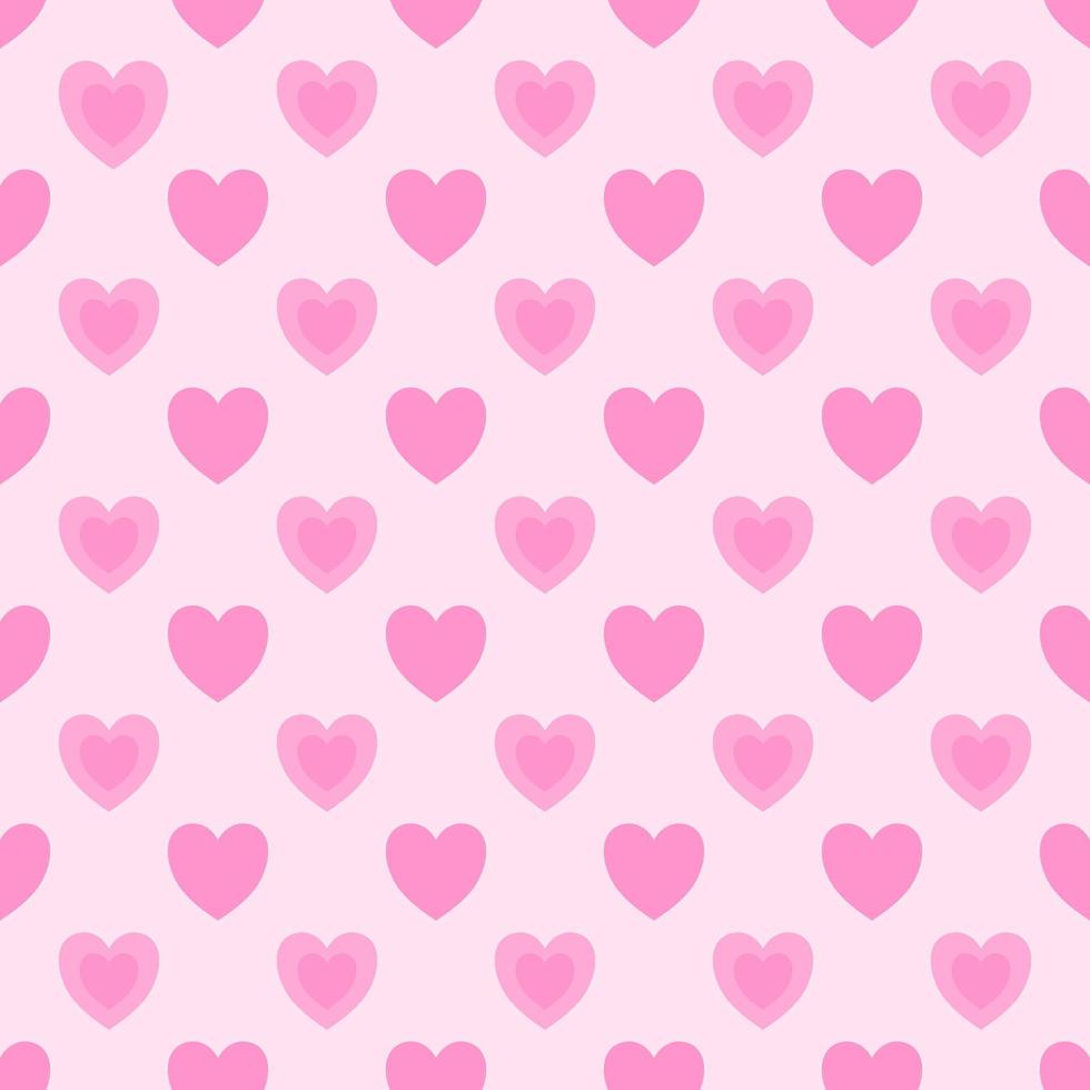 uno sfondo rosa brillante con un cuore rosa costituisce il design senza cuciture del cuore. vettore
