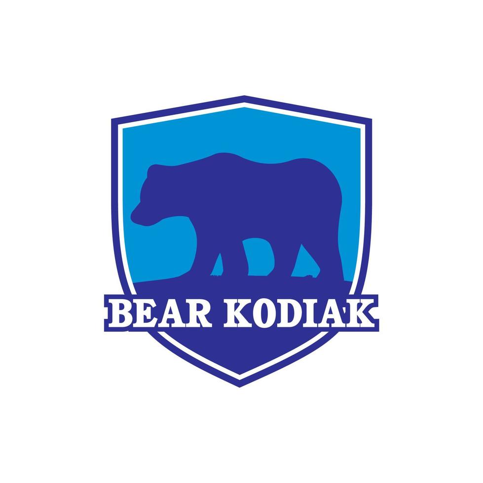 orso kodiak logo, logo animale selvatico vettore
