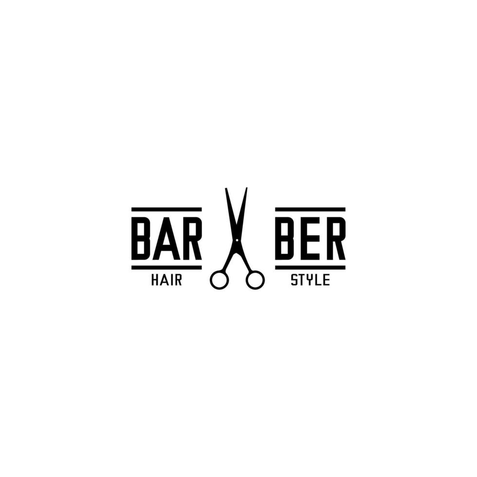 disegno del logo del barbiere vettore