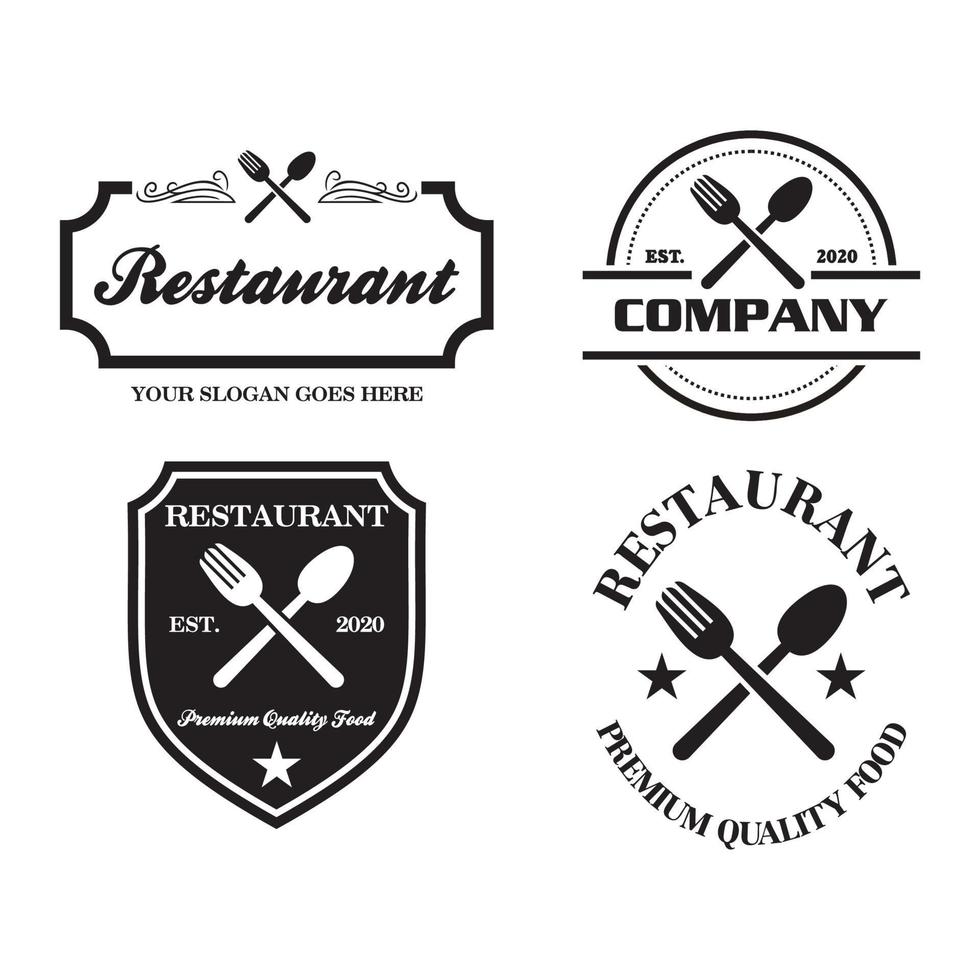 una serie di caffè vettoriali, una serie di logo del ristorante vettore