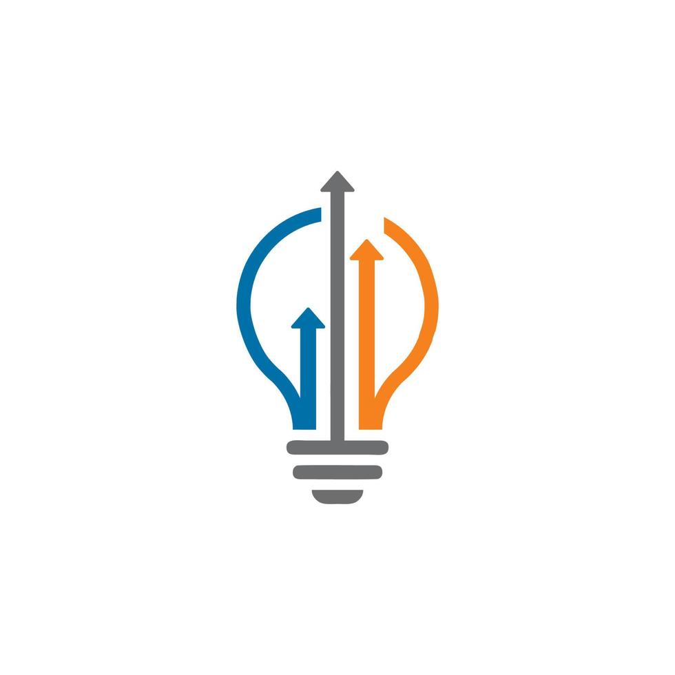 logo finanziario della lampadina, logo finanziario vettore