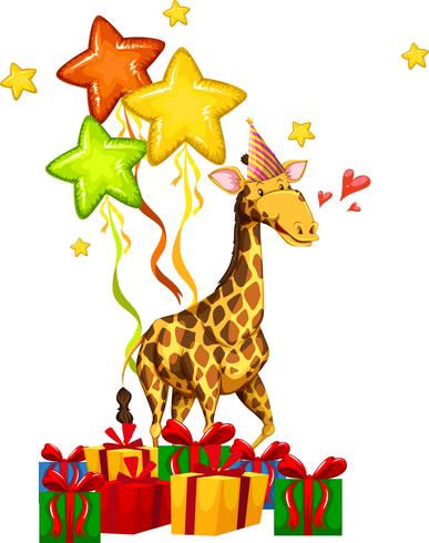 concetto di giraffa felice festa vettore