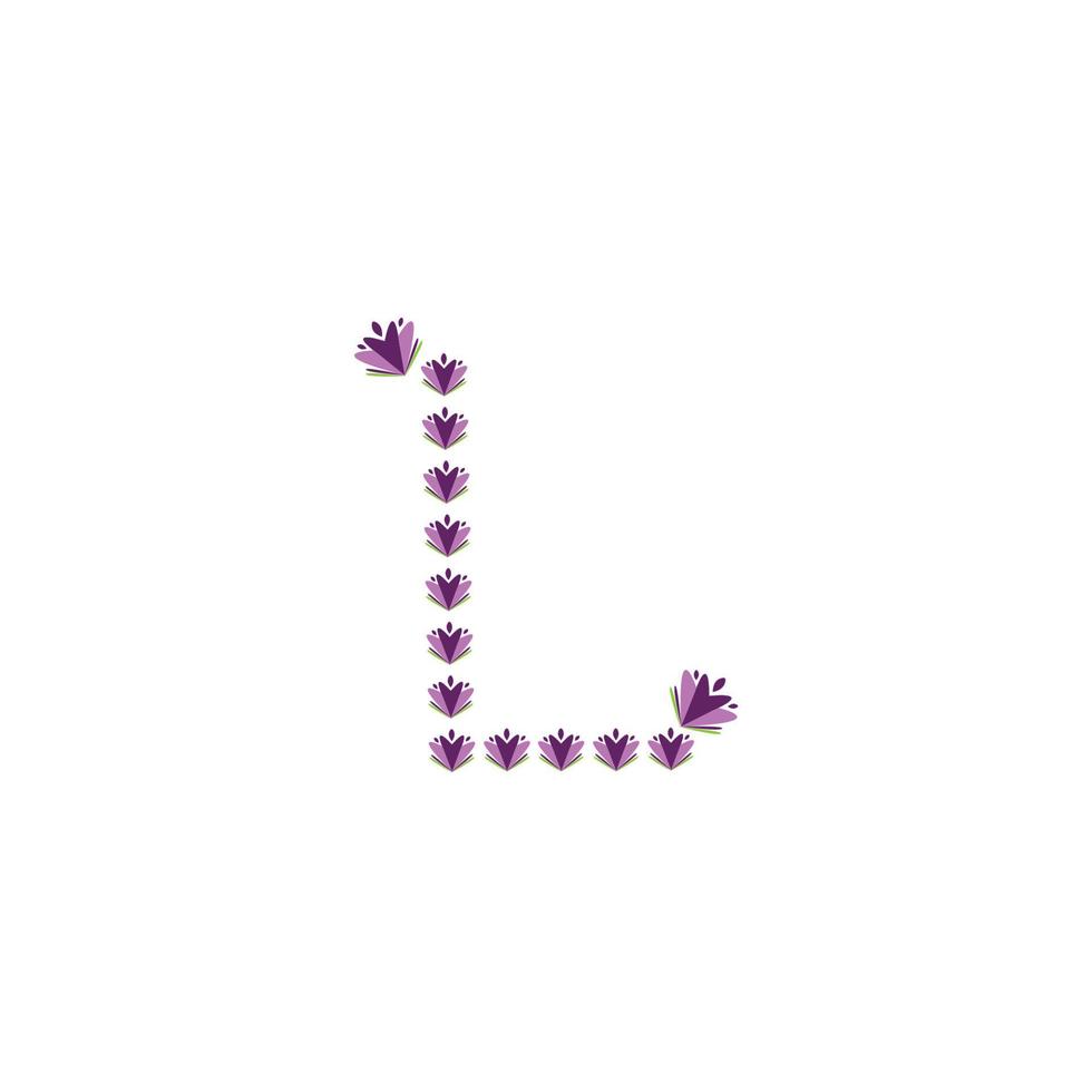 design piatto di vettore di logo di fiori di lavanda fresca