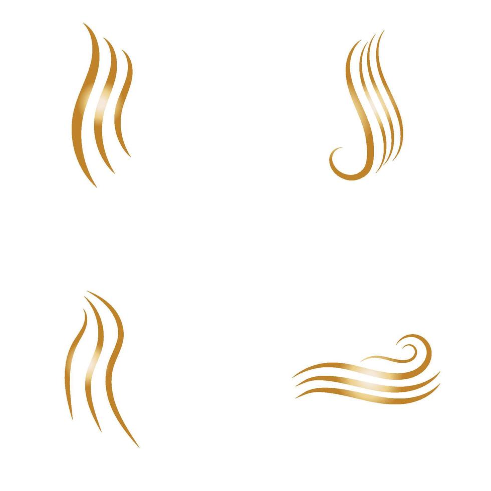 disegno dell'illustrazione di vettore del logo della donna dell'onda dei capelli