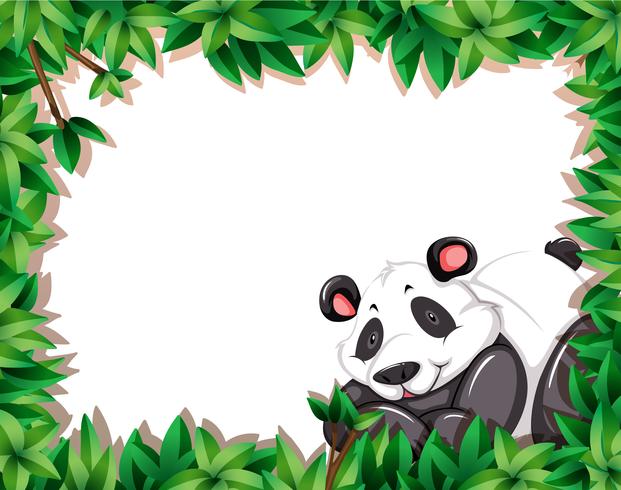 Panda in cornice naturale vettore