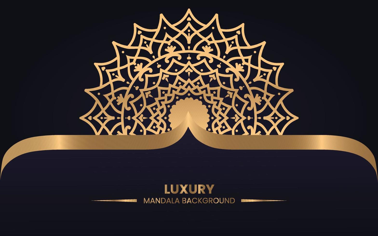 sfondo di design mandala decorativo e ornamentale di lusso in colore oro vettore