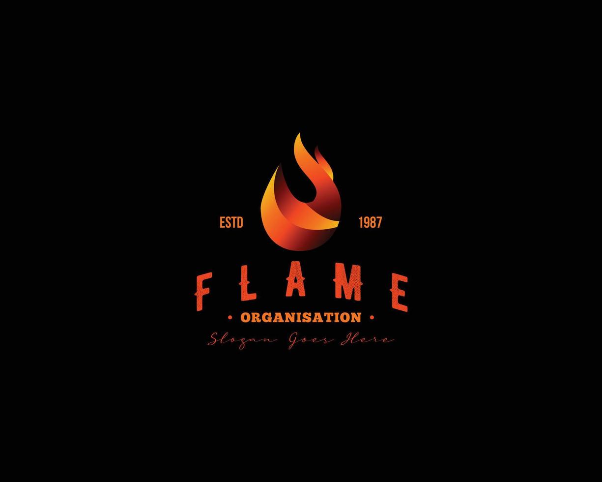 modello di vettore di progettazione di logo di fiamma di fuoco