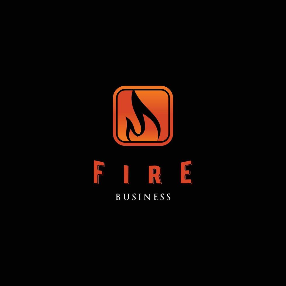 ispirazione per il design del logo dell'icona del fuoco vettore