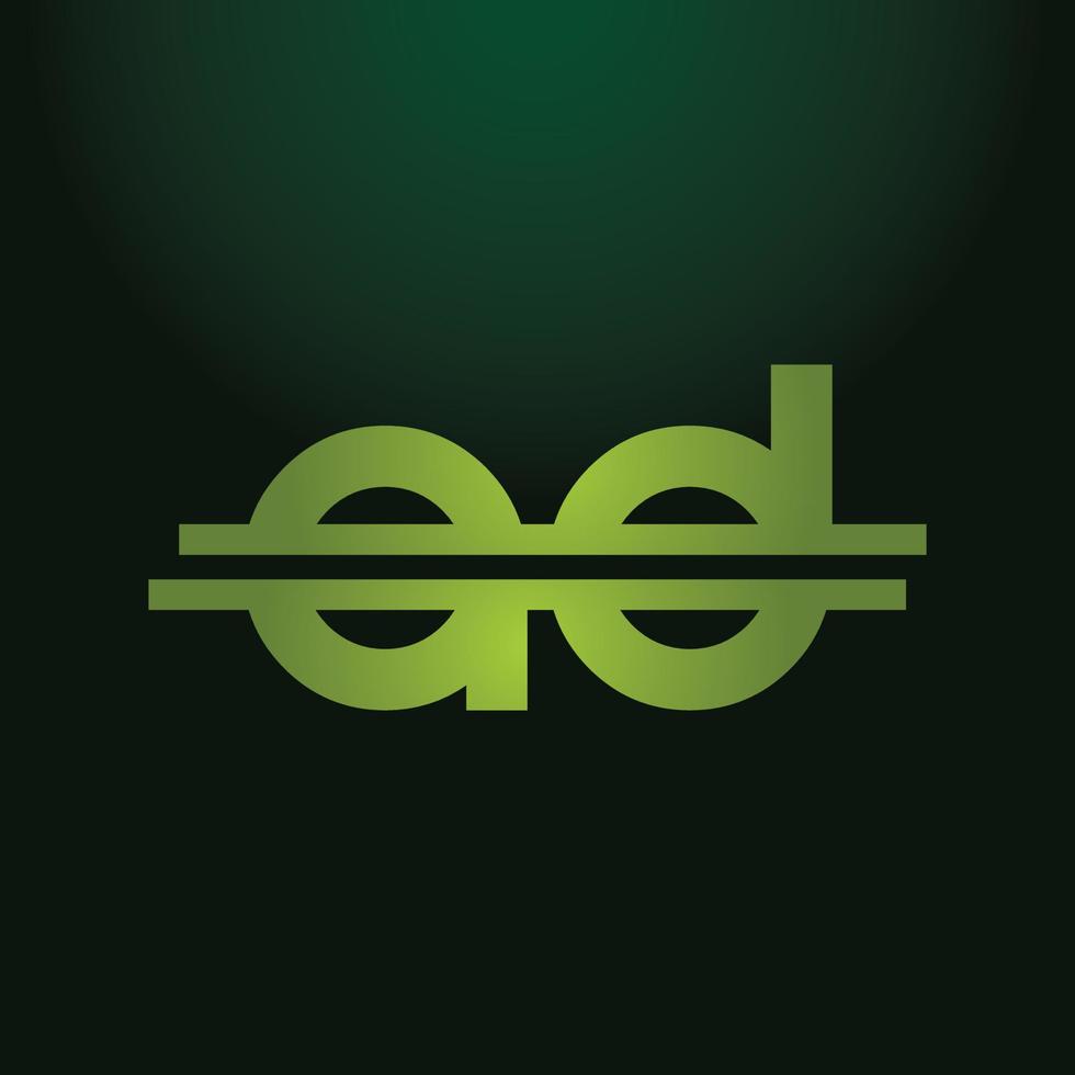 logo pubblicitario. design del logo della lettera dell'annuncio con colore nero e rosso. vettore