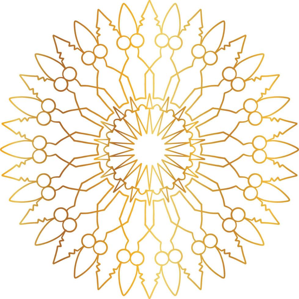 design mandala con opere d'arte dorate, vintage, reale, cerchio, fiore vettore