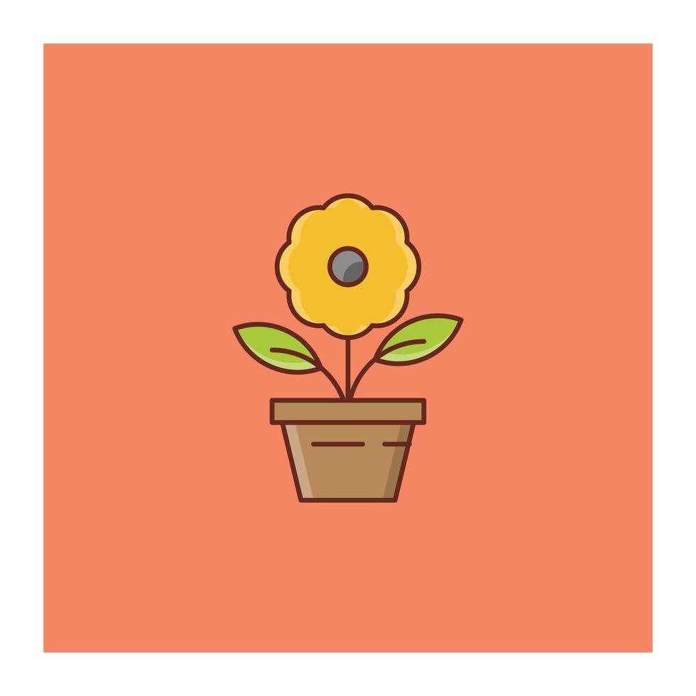 illustrazione vettoriale di fiori su uno sfondo. simboli di qualità premium. icona del colore piatto della linea vettoriale per il concetto e la progettazione grafica.