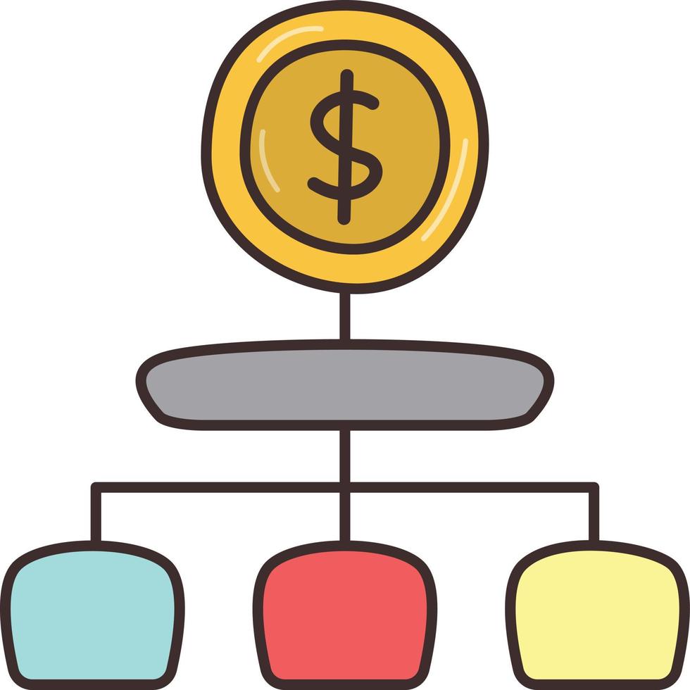 illustrazione vettoriale del dollaro su uno sfondo trasparente. simboli di qualità premium. icona del colore piatto della linea vettoriale per il concetto e la progettazione grafica.