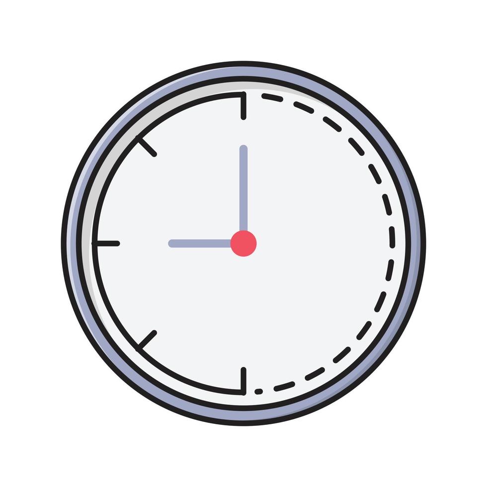 illustrazione vettoriale del timer su uno sfondo. simboli di qualità premium. icona del colore piatto della linea vettoriale per il concetto e la progettazione grafica.