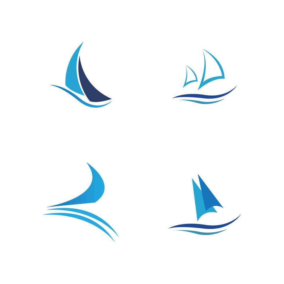 modello di progettazione dell'illustrazione del concetto dell'icona del vettore del logo della vela