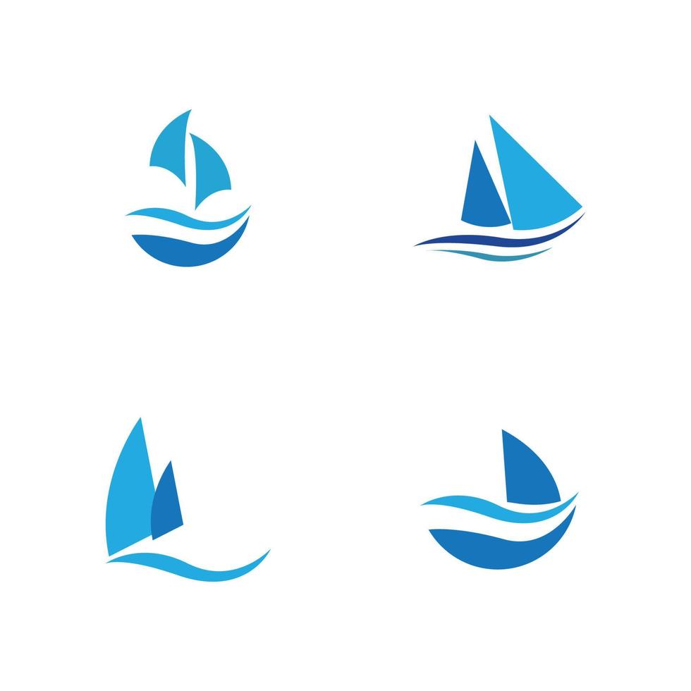 modello di progettazione dell'illustrazione del concetto dell'icona del vettore del logo della vela