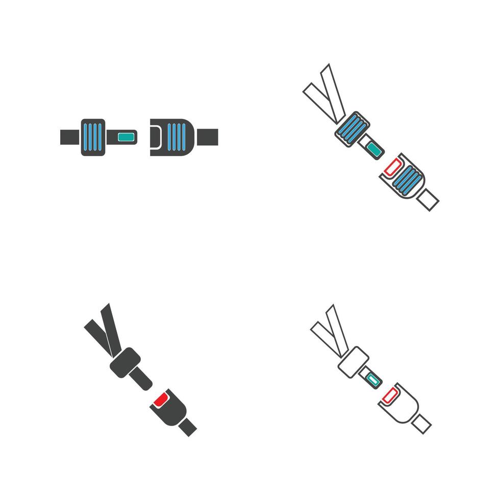 cintura di sicurezza, badge, modello di progettazione illustrazione icona vettoriale