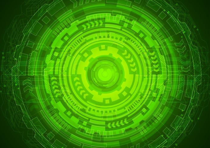 concetto di sicurezza cyber occhio verde, astratto internet ad alta velocità digitale. tecnologia del futuro, sfondo vettoriale. vettore