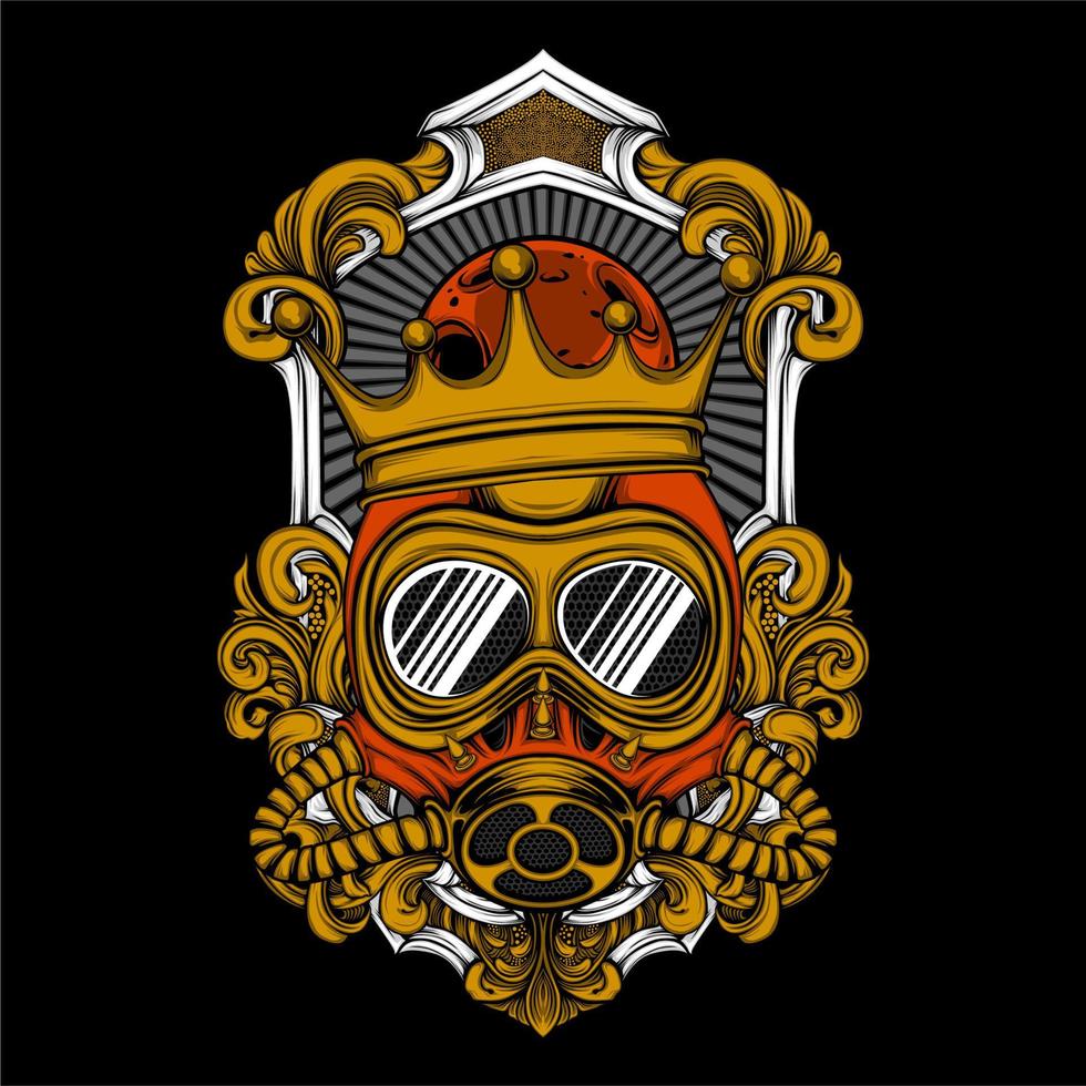 illustrazione della maschera a pieno facciale steampunk vettore