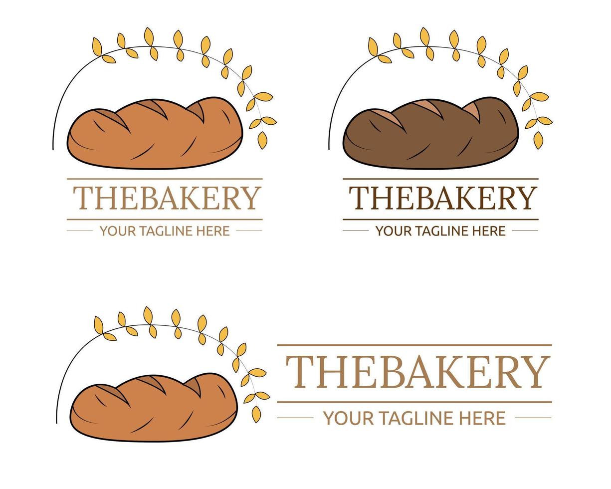 illustrazione disegno vettoriale del modello di logo pane per affari o società