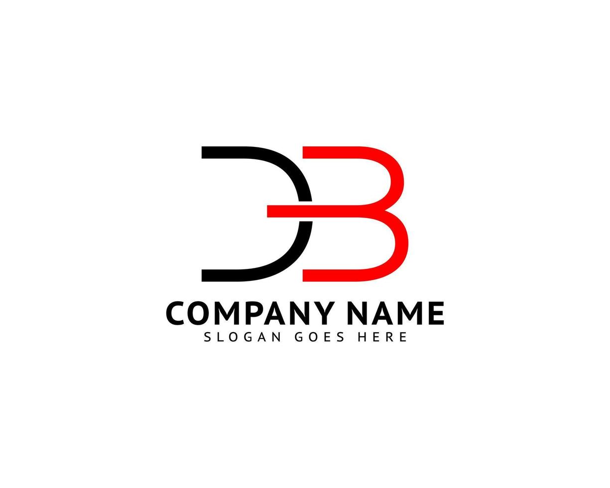 lettera iniziale db logo modello design vettore