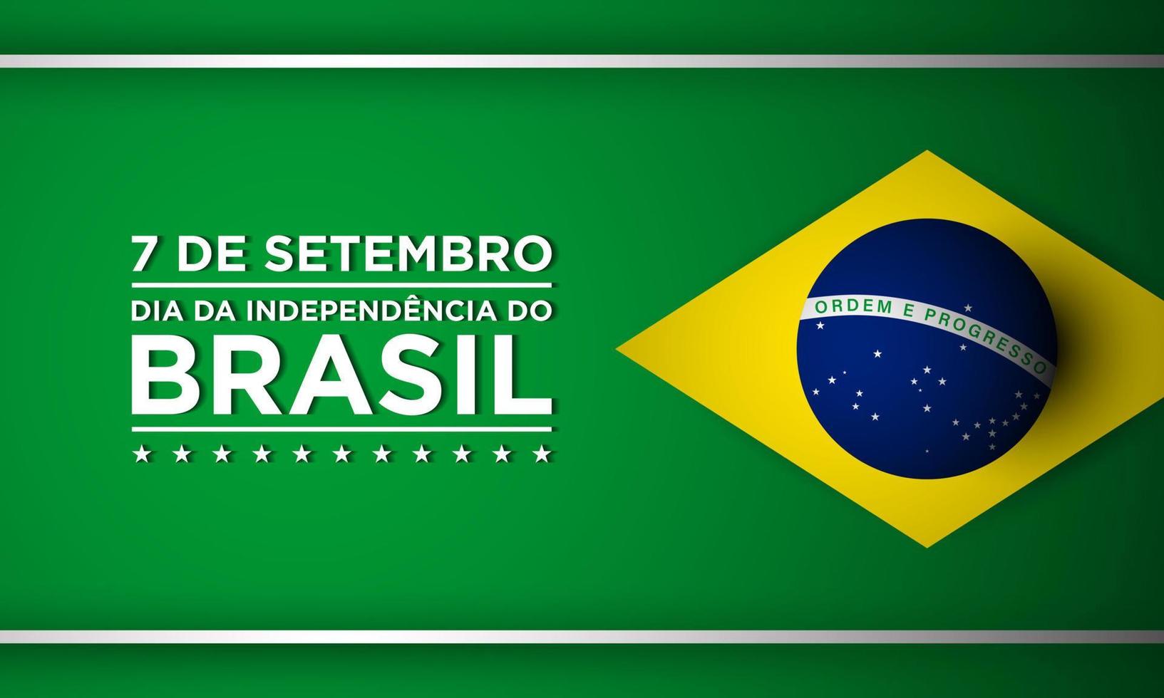 modello di progettazione del fondo del giorno dell'indipendenza del brasile. vettore