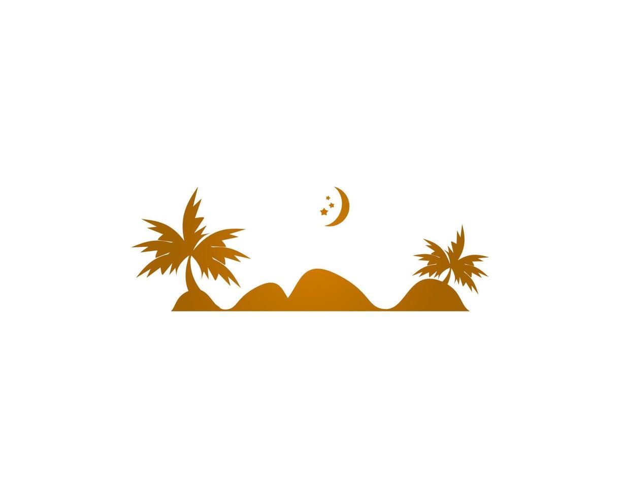 modello vettoriale dell'illustrazione del design del logo del deserto