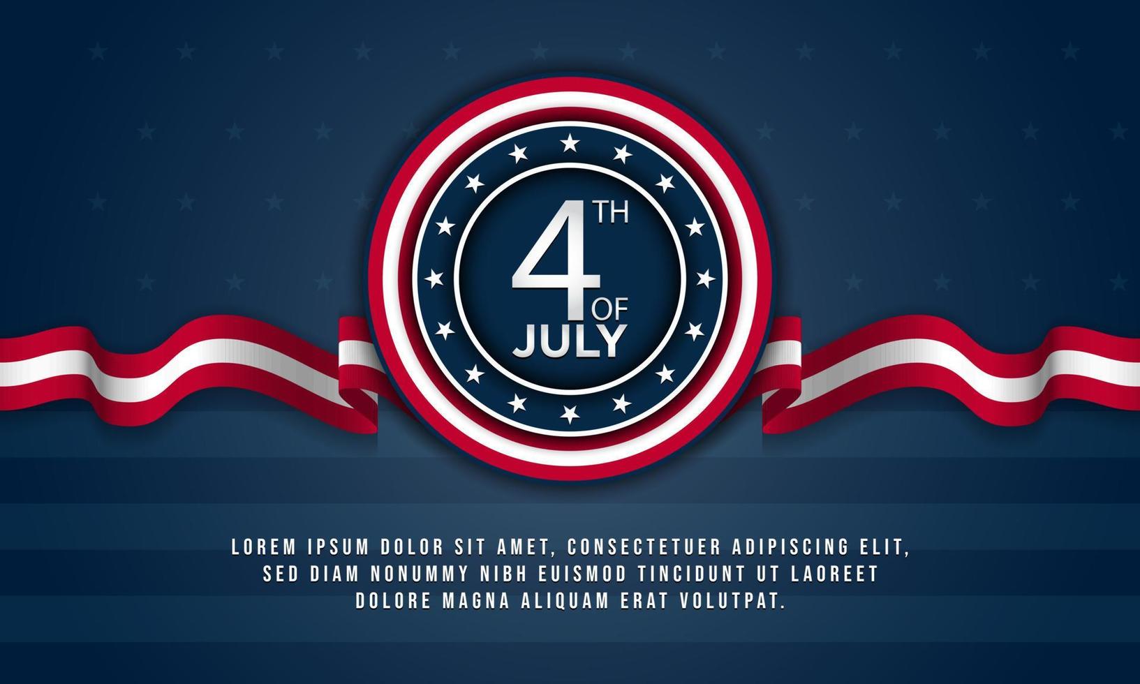 disegno di sfondo del giorno dell'indipendenza degli Stati Uniti. quattro luglio. vettore