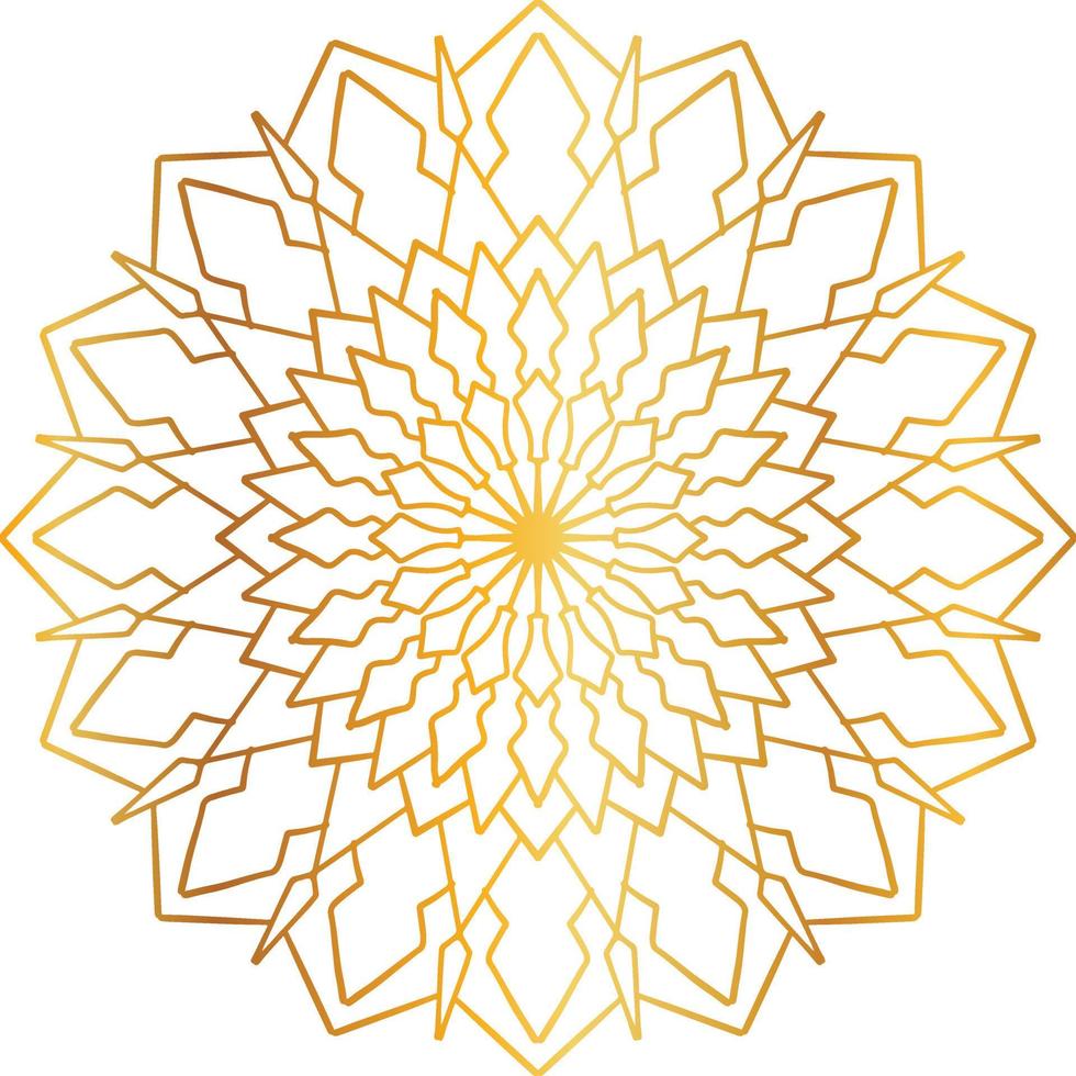 Golden mandala design pattern, sfondo, fiore, decorazione, cerchio, vettore