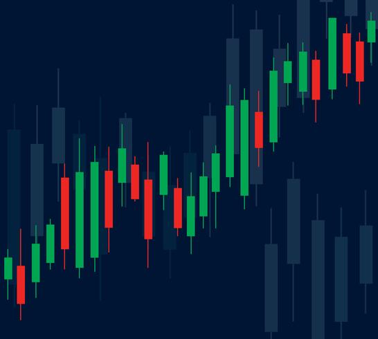 Vettore del fondo di borsa valori del candeliere