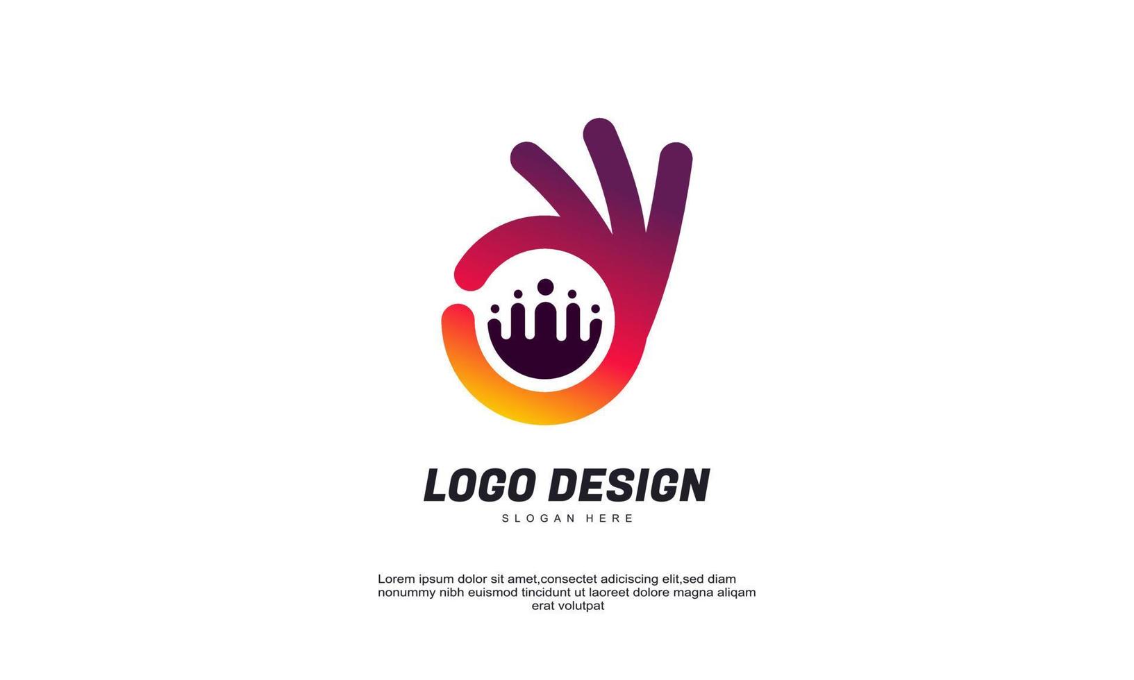 stock vector people check logo design concept vector modello di logo persone sicure