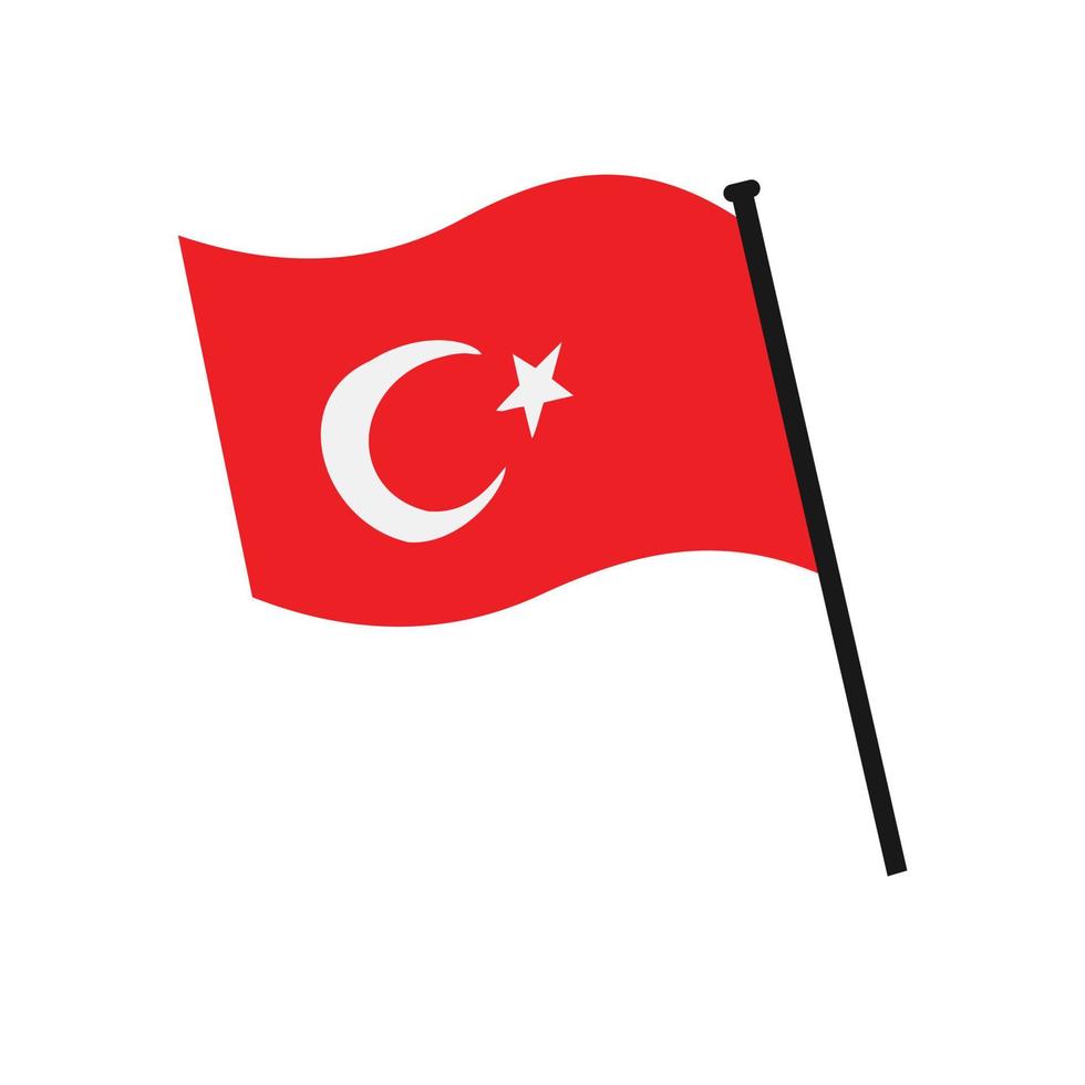bandiera di vettore del paese della Turchia. simbolo, icona