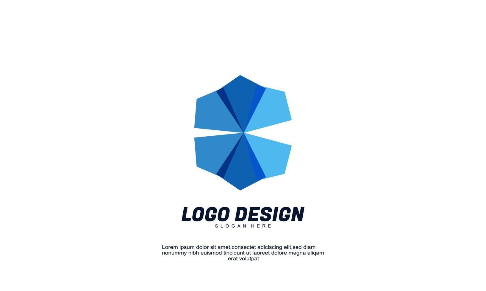 marchio aziendale creativo per azioni con design piatto multicolore vettore