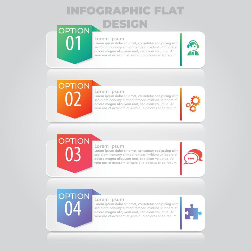 visualizzazione dei dati aziendali. diagramma di processo. elementi astratti di grafico, diagramma con passaggi, opzioni, parti o processi. modello di business vettoriale per la presentazione. concetto creativo per infografica.