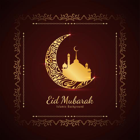 Bello fondo astratto di festival di Eid Mubarak vettore