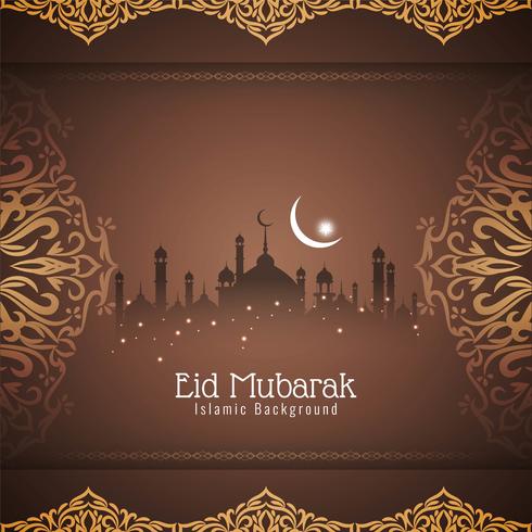 Astratto sfondo decorativo elegante Eid Mubarak vettore