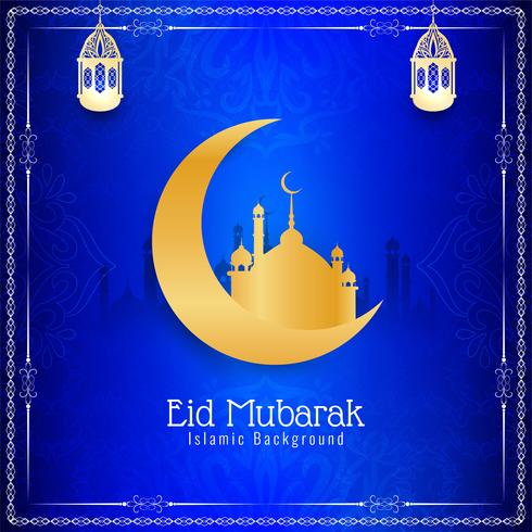 Progettazione astratta del fondo di festival di Eid Mubarak vettore