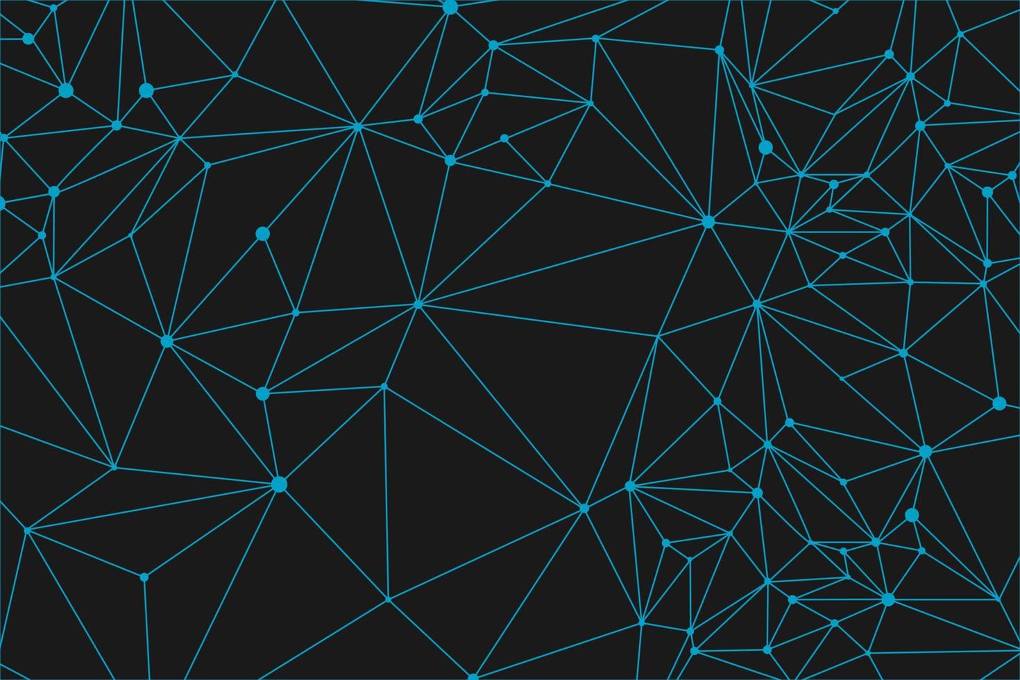connessione nodo e punto. concetto digitale poligonale. sfondo astratto con linea blu del plesso e connessione a punti vettore