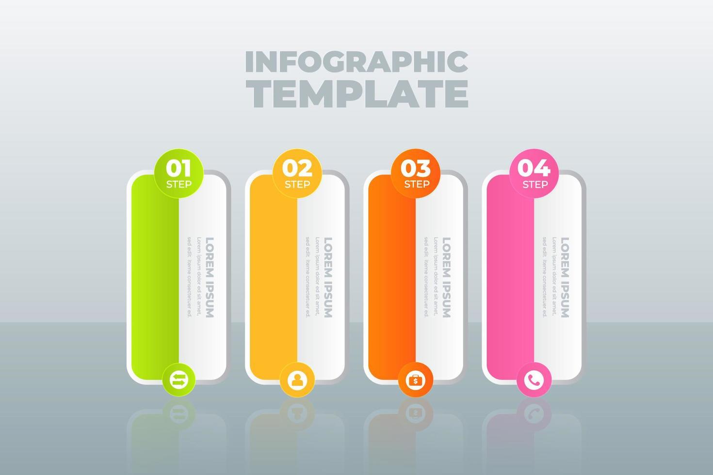 modello di progettazione infografica vettoriale con opzioni o passaggi