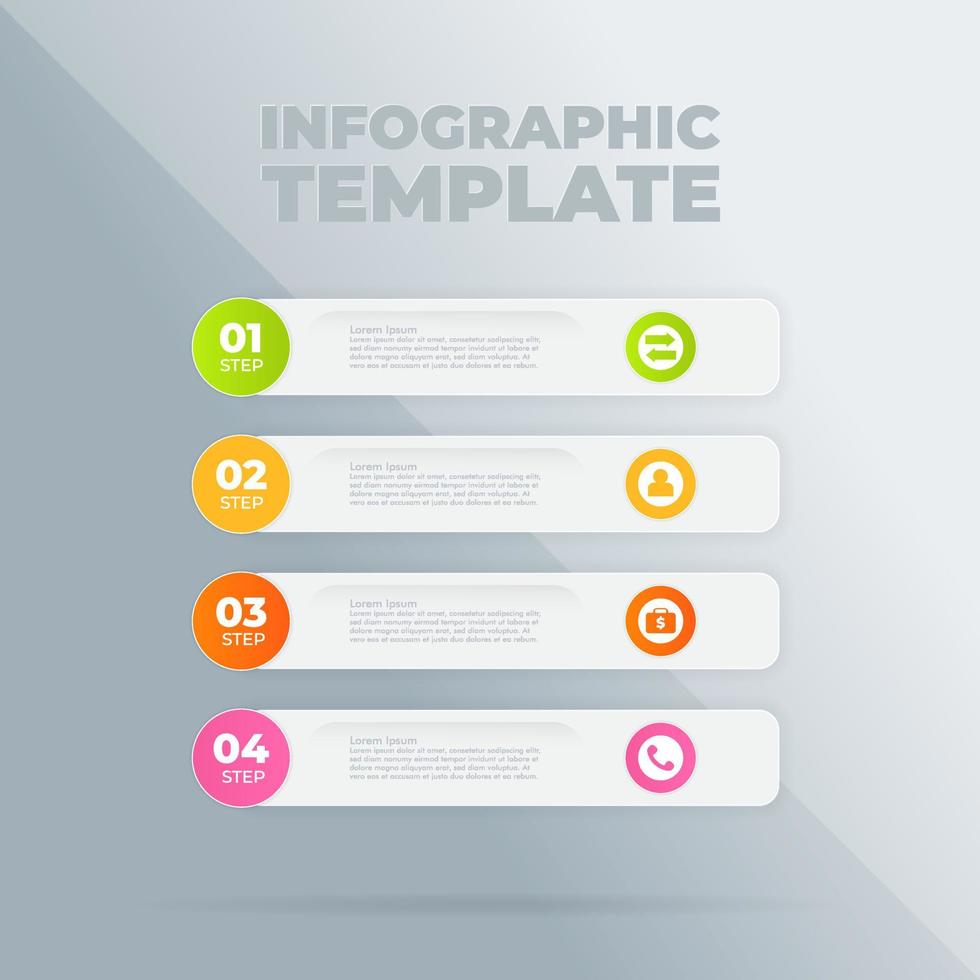 modello di progettazione infografica vettoriale con opzioni o passaggi