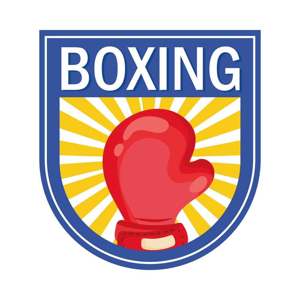 guantone da boxe in scudo vettore