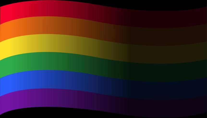 bandiera arcobaleno simbolo LGBT vettore