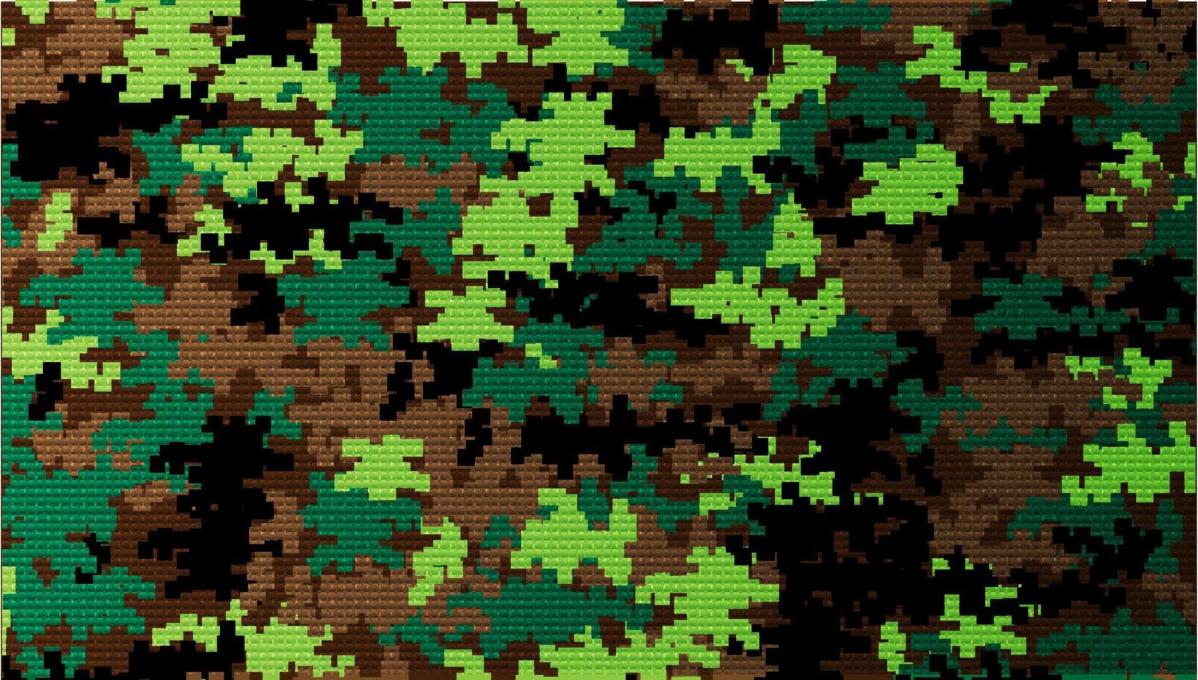 motivo mimetico militare con stili pixelati. colori dell'esercito e della marina su carta da parati a mosaico. tessuto di tela tessile sfondo senza soluzione di continuità. vettore