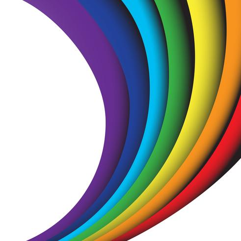 onda arcobaleno astratto su uno sfondo bianco vettore