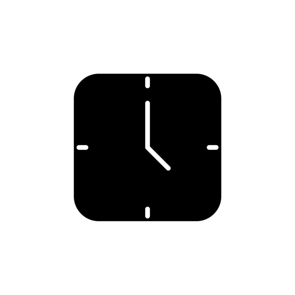 orologio, timer, icona tempo solido, vettore, illustrazione, modello logo. adatto a molti scopi. vettore