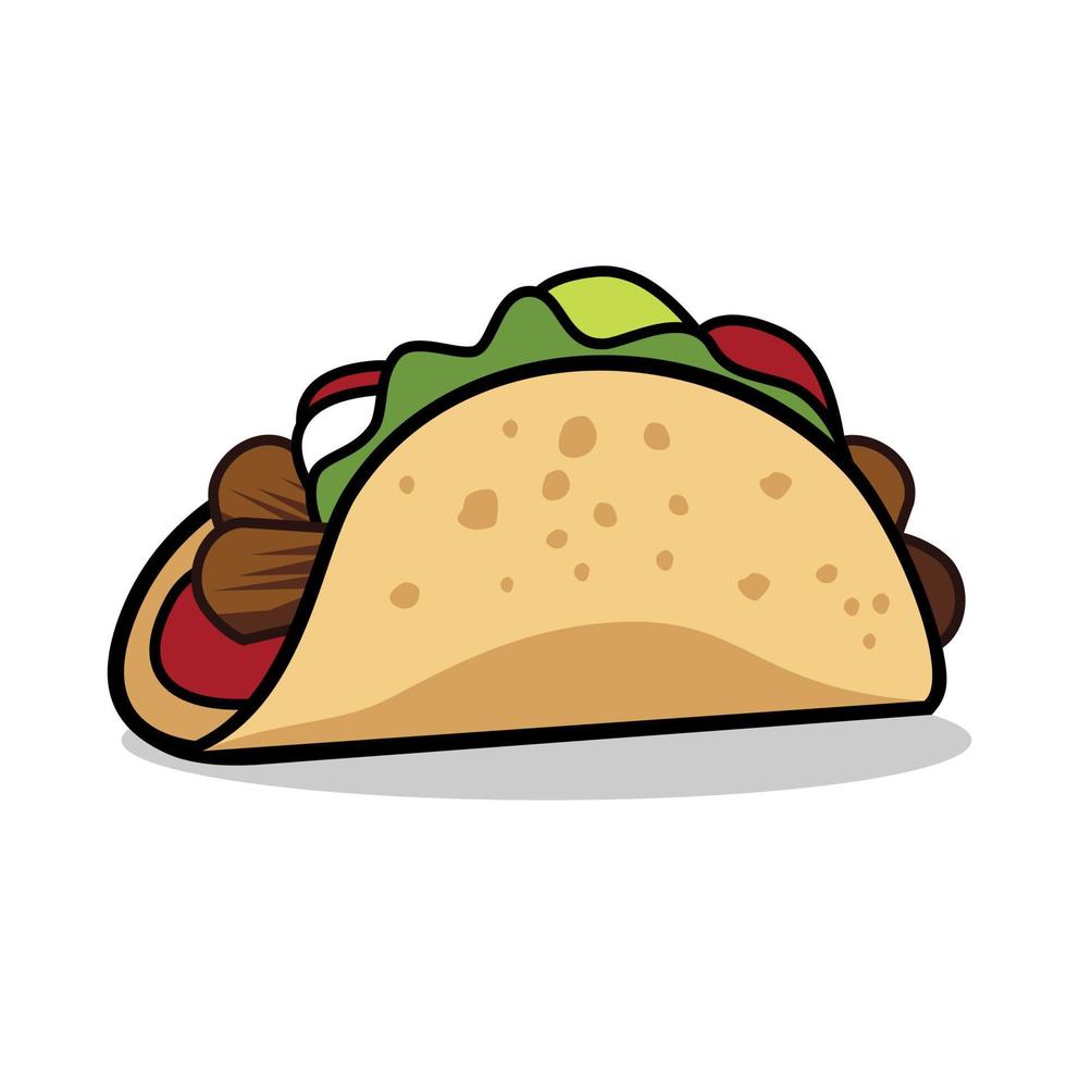 illustrazione di design di taco vettore